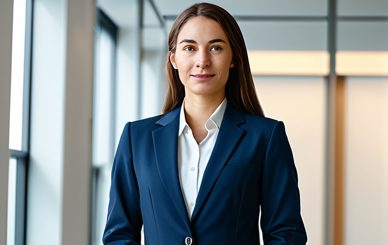A professional individual, fully clothed in a modest business suit, stands confidently in a brightly lit, modern corporate environment. Abstract interconnected lines and symbols subtly illustrate broad knowledge intersecting with deep expertise, representing T-shaped skills. The subject has perfect anatomy, correct proportions, and a natural pose, with well-formed hands and proper finger count. Professional photography, high quality, safe for work, appropriate content, fully clothed, professional dress.