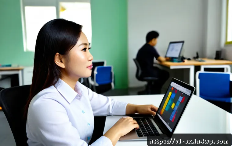 Home 17 T자형 전문성 개발을 위한 직무 스킬 세트 - Photorealistic Vietnamese professional in a modern Ho Chi Minh City office, seated at a clean desk u...